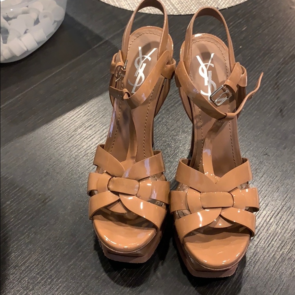YSL patent leather heels